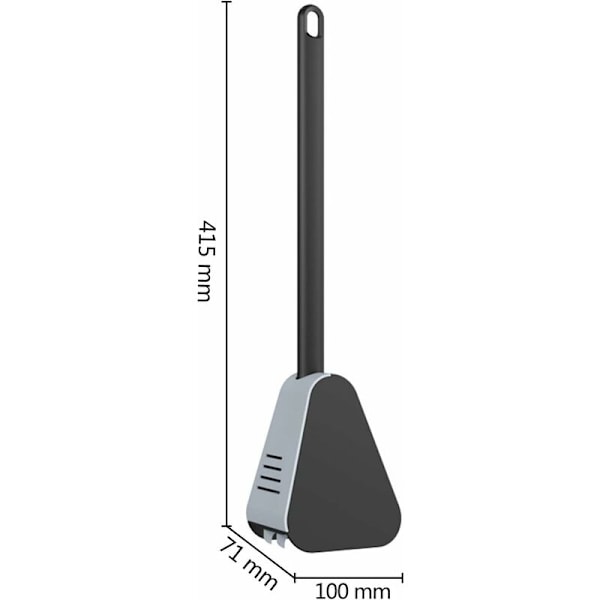 Golf Toalettborste, Silikon Toalettborste, Långskaftad Silikon Toalettborste Set med Automatisk Öppning och Läckagesäker Bas (Grön med Bas)