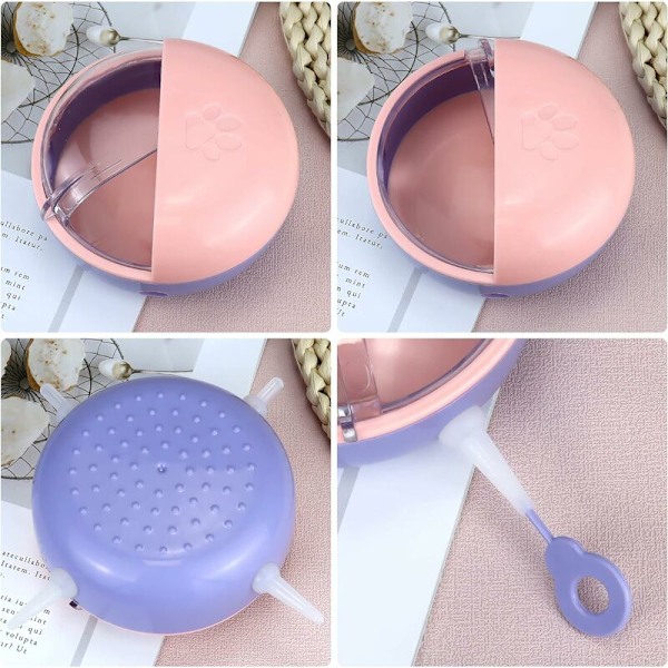 180ML Silikon Kitten Hvalpe Nippel Feeder Multi-mund Pet Automatisk Mælke Skåle med 4 Sutten Pet Mælkeflasker Langsom Selv-fodring Mælke Enhed til