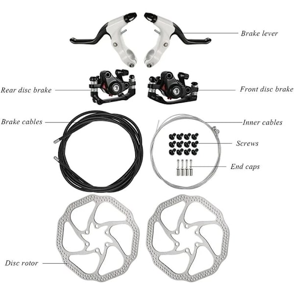 MTB Cykelskive Venstre/Højre Hånd Bremse Kit, Bremsegreb/Shifter/Gearskifter Kabel/Skiftesæt/Indvendig Wire