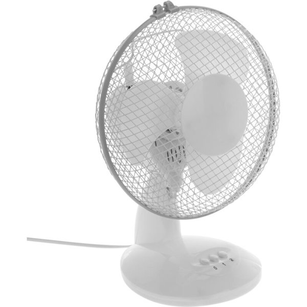 23 cm:n pöytätuuletin, 25 W, värähtelytoiminnolla ja 2 nopeutta
