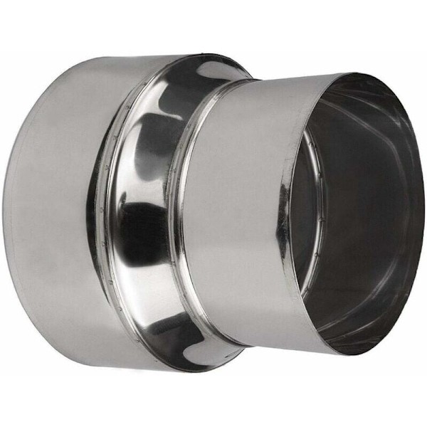 Rustfri Ovnsrør Reducer Rørforbindelse Skorstensrør Foring Adapter - Ø80mm / Ø60mm (1 stk)