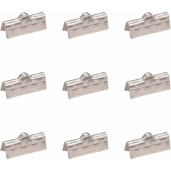 DENUOTOP 100 kpl Nauhan Päättymislukko 304 Ruostumaton Teräs Korun Lukko Nahkajohdon Päättymisvaruste Korujen Valmistukseen Kaulakorulle Rannekkeelle 6.5x15x7mm Reikä