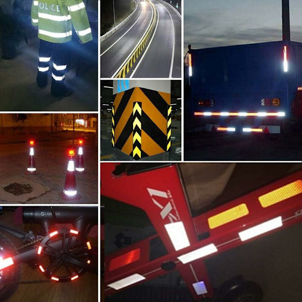 Reflekterande Tejp Självhäftande Varningstejp Reflekterande För Säkerhet I Mörkret 3 Rullar Väderbeständig Reflekterande Tejp Reflektorer Cykelreflektor
