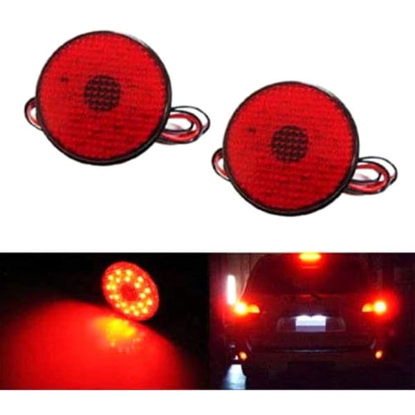 Bildeksel 5.8CM Rund LED Bakre Støtfanger Reflektor Bremslys for ASX