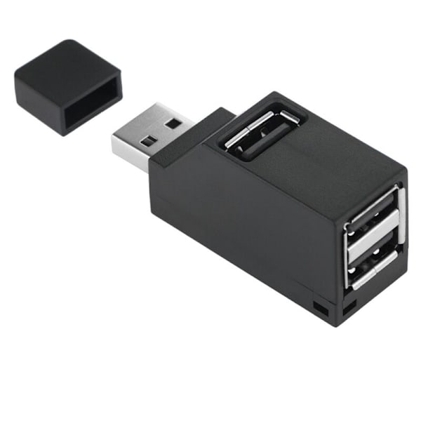2 st Serie 3 Port USB Hub Mini USB3.0 Hög Hub Distributionsbox för PC Laptop U Disk Mobil Kortläsare