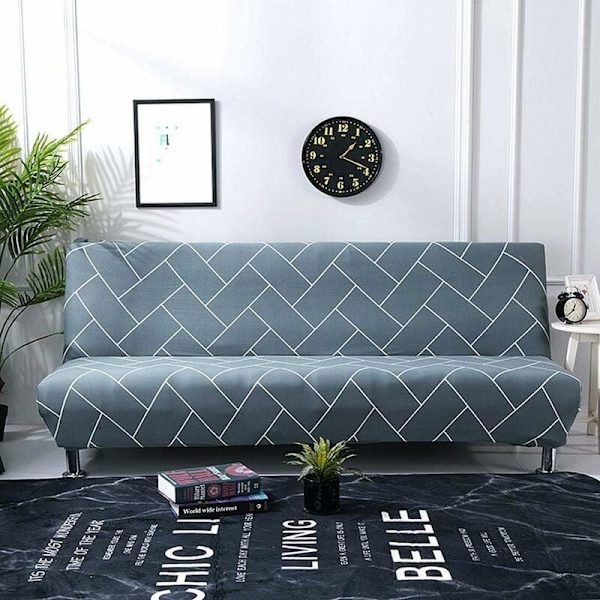 Sofaovertræk til fuld sofaovertræk uden armlæn, elastisk stræk, aftagelig, perfekt beskyttelse til sofa 160-190CM