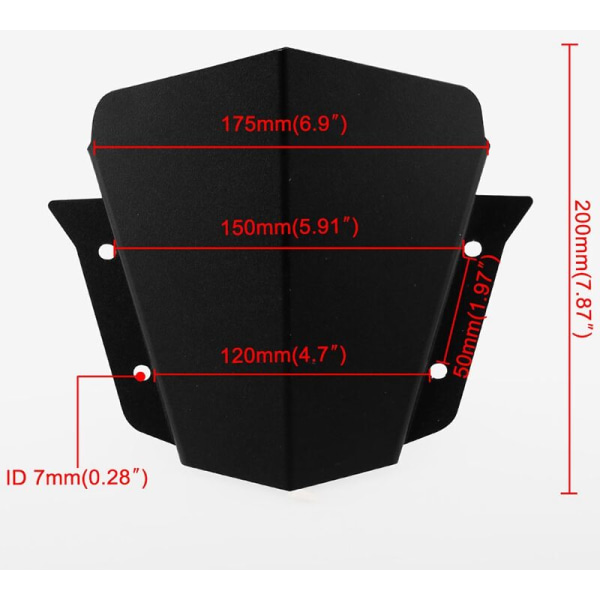 Fz09 Vindskjerm For Yamaha FZ-09 2014 - 2016 Aluminiumlegering