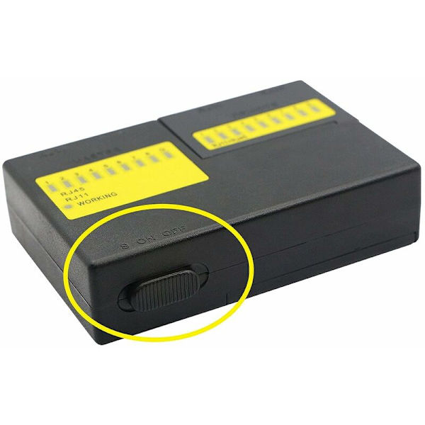 RJ45 RJ11 RJ12 UTP LAN Netværkskabel Tester Netværksværktøj, Batteri Ikke Inkluderet, Sort