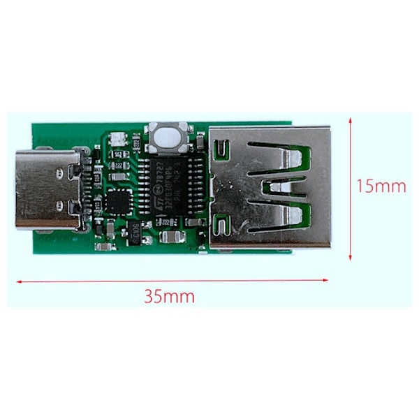 Type-C PD2.0 PD3.0 Trigger til DC Spoof Scam Hurtigopladningsdetektor USB-PD Strømafbryderkortmodul til bærbar computer B