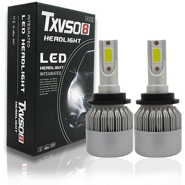2 x D2s D4s T2 LED-strålkastarkit med diamanthvitt ljus, Carauto körstråle 6000k