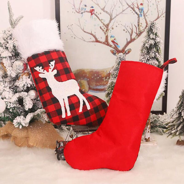 3 stk serie/sett gaveposer julestrømper juledekorasjoner for Navidad sokker Natal juletredekorasjoner