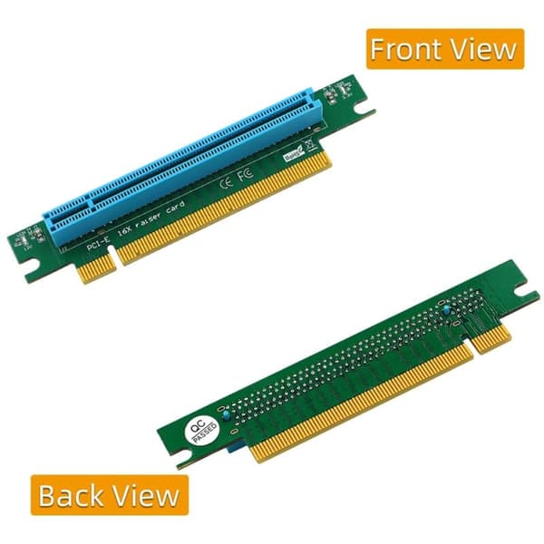 PCI-16X Riser-kort med 12V/3.3V Power LED for 1U/2U Server M.2 (NGFF) Key B+M Til Key M Adapter