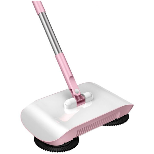 Gå-bakom robotdammsugare hushållsrengöring allt-i-ett-maskin 3-i-1 hushållssopmaskin gående åktur dammsugare rosa