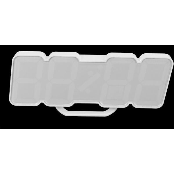 3D LED Digital Klocka Snooze Sovrum Kontor Väggklocka Kalender Termometer Heminredning Present - Vit