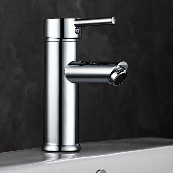 Badekarbatteri, Moderne Vaskbatteri med Slitesterk Kobberkropp Design og Justerbar Varmt og Kaldt Vaskblanderkran, Passer til Badekarvask og Vask