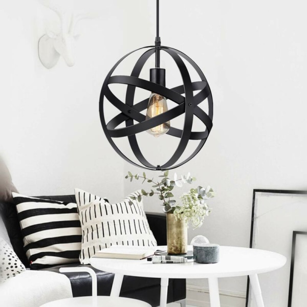Industriell metallkulebur-taklampe for restaurant / foajé