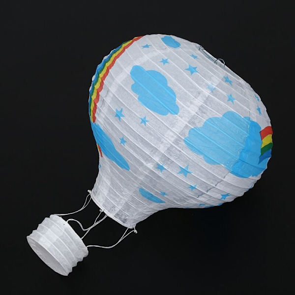 12 tommer varmluftsballon lampeskærm papir lanterne bryllup fest dekoration loftlampe, hvid regnbue