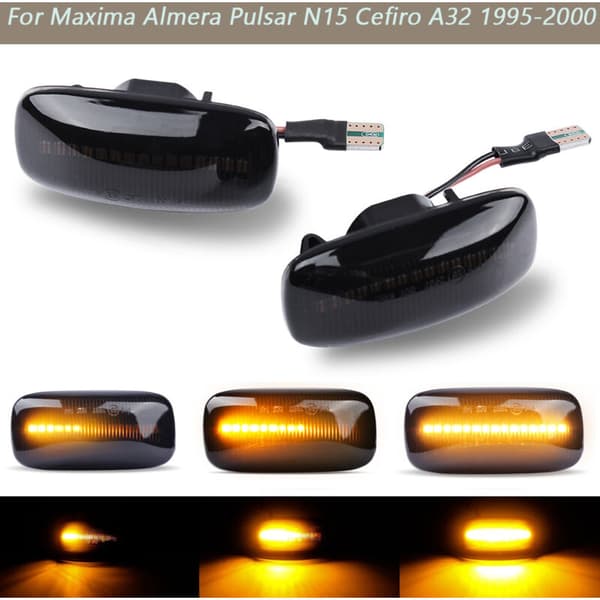 Dynamiske LED-sidemarkør blinklys til Almera N15 Cefiro A32 1995-2000
