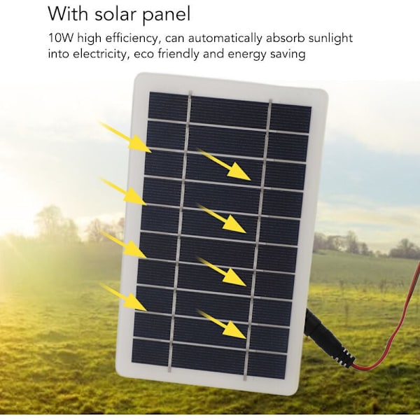 10W Solpanel-driven Avluftfläkt, Avluftfläkt, Solpanel-driven Fläkt för Husdjur, Hönshus, Husvagn, Växthus