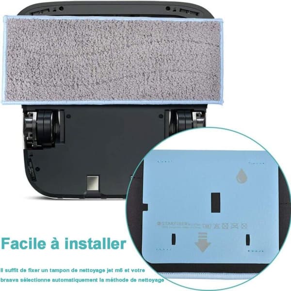 Sett med 4 gjenbrukbare, vaskbare mopper for Braava Jet M6134