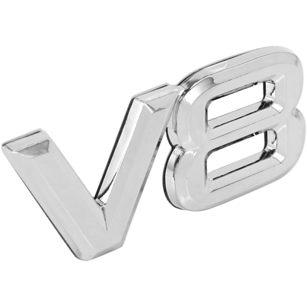 3X 7.5X3.5cm Auto Car V8 3D Chrome Stickers Badge Decal