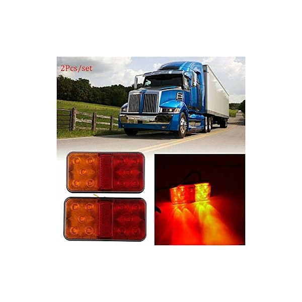 12V LED Baklykt Multifunksjonell Led Tilhengerlys Univesel Vanntett Blinklys Posisjonslys for Lastebil Tilhenger Caravan Traktor HIASDFLS