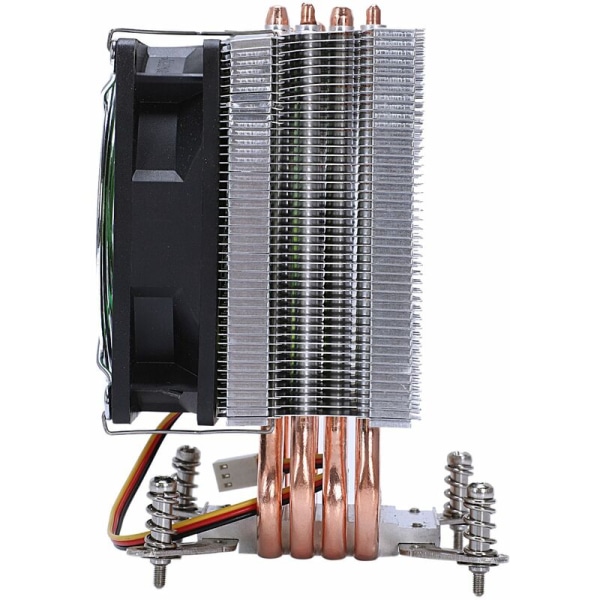 Ren kobber 4 varme rør køler enhed til Lga/1150/1151/1155/1156/1366 multi-plade-Cpu 3-tråds radiator med lette enkelt ventilatorer (grøn)