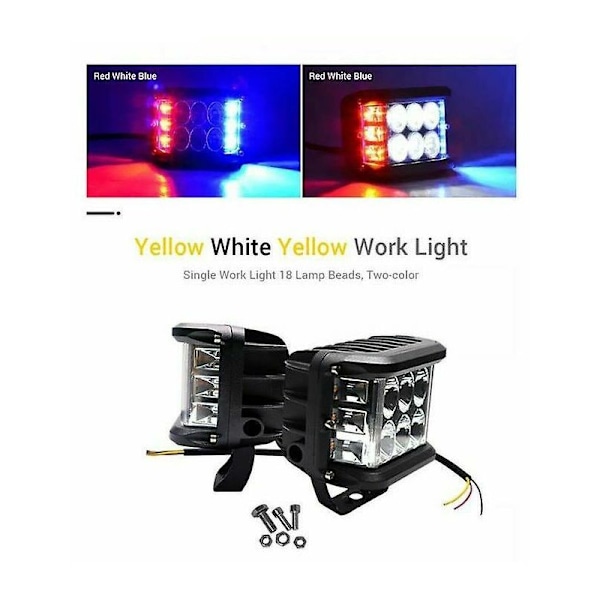 LED-frontlys 12v 24v, 2 stk 60W 10cm Projektor Spot Flood Arbeidslys Lang rekkevidde LED-frontlys LED Motorsykkel Bil LED-lysstang Bil Arbeidslys Arbeidslampe fo