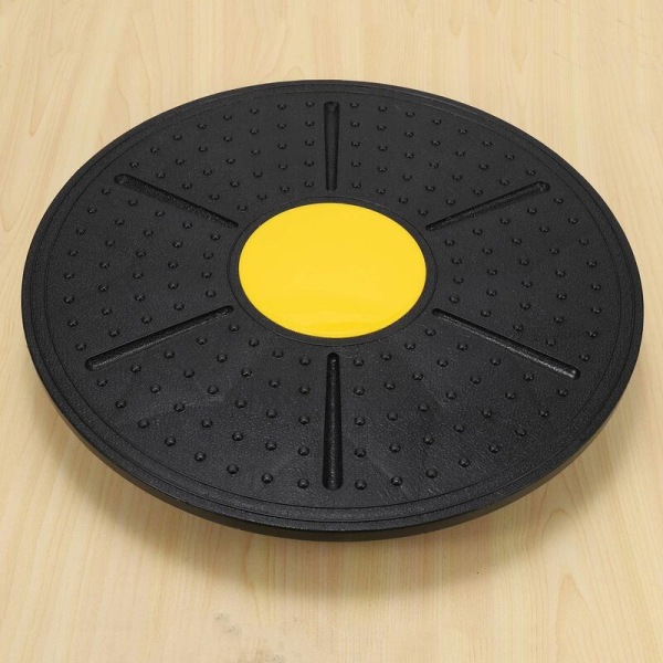 Musta keltainen tasapainolauta 360 asteen pyörivä hierontalevy pyöreä levylauta kuntosali vyötärön kiertoharjoittelija