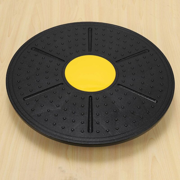 Sort Gul Balance Board 360 Graders Rotation Massage Rund Disk Plader Bræt Gym Talje Twist Øvelse