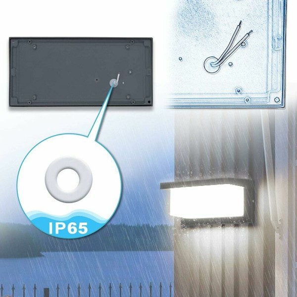 Moderni ulkoseinävalaisin LED 12W Vedenkestävä IP65 Alumiini Antrasiitti Valo Koristevalo Pihalle Puutarhaan Terassille Seinän Lähelle Polkua V
