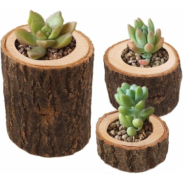 Sæt med 3 træ-tealight-holdere til tealights, til midterstykker, bryllupper, fødselsdagsfester, Valentinsdag, boligindretning -
