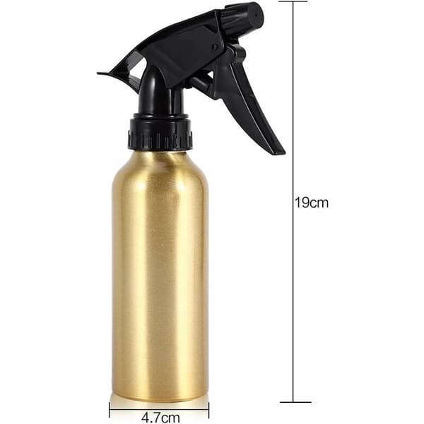 Tom sprayflaske til frisørspray til hårstyling (200 ml, guld)