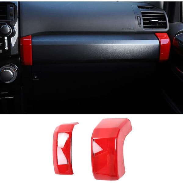 Midtkonsoll Passasjer Copilot Side Strip Deksel Trim for 4Runner 2010-2020 Biltilbehør (Rød)