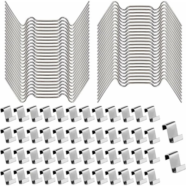 100 stk. Drivhus Glas Klips Sæt 50 stk. W Tråd Klips og 50 stk. Z Overlap Klips