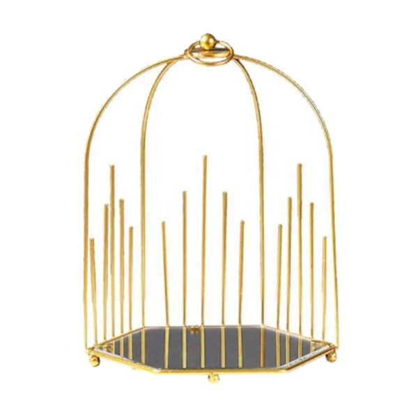 Nordisk Simpelt Skrivebords Opbevaringsstativ Bærbar Hul Fuglebur Kosmetik Hylde Multifunktionel Organizer Holder-B