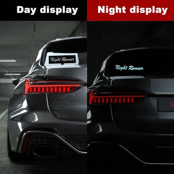 Billadlys LED-vindusdekaler for bil, vindusrute, nattløper for JDM Glow Panel-dekorasjonstilbehør