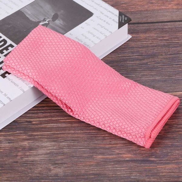 10 Stykker Fisk Skæl Klud Super Absorberende Rengøring Polering Mikrofiber Glas Tørring Genanvendelig 30X40 cm