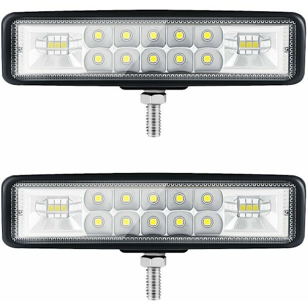 6” Motorsykkel LED-frontlys Led arbeidslys Traktor 2 rader 9-36V 120W 12000LM 6000K Spotlight+Floodlight kombinasjon LED-lysstang Offroad Led-frontlys 4