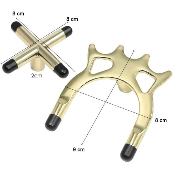 2 stycken biljardkö-hållare, biljardkö-tillbehör Imitation Koppar Ramhuvud Amerikansk Biljardkö-hållare Korsgaffel Hög Gaffel
