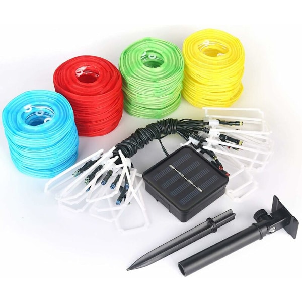 Solcelled LED-lykt, ALED LIGHT 20 LED IP65 Vanntett LED Lyskrans Lykt Solcelledrevet Lampe Innendørs og Utendørs for Hage Jul Fest (Re