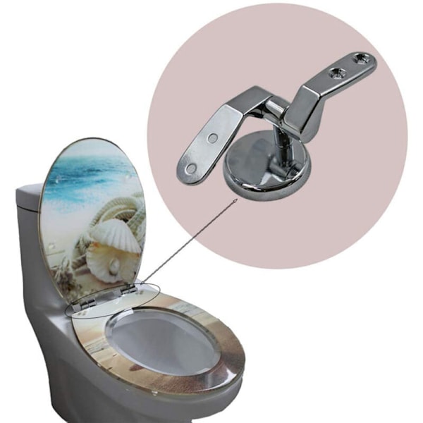 Kannen Kiinnitysvarusteet, WC-Kannen Saranoita Ruuveilla (Hopea)