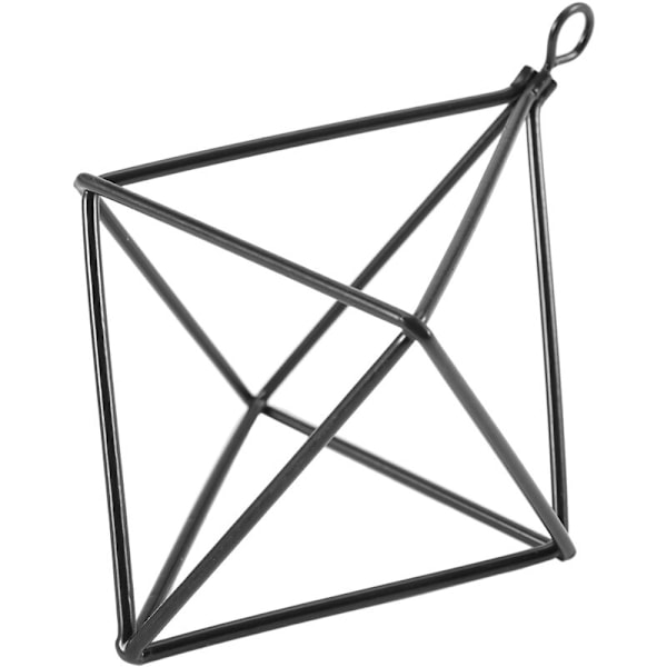 Fristående hängande planter Geometrisk gunga Smidesjärn Tillandsia Luftväxter Triangulär hållare Svart metallstativ