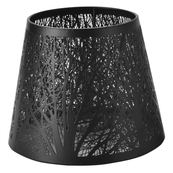 Klämlampa i metall med mönster för bordslampa, vägglampa, svart