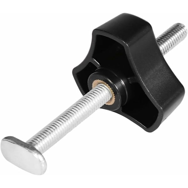 8 mm:n Metalliset Nopeavaikutteiset Kiinnitysklemmit T-Uraan T-Raiteille DIY Puutyöstötyökalu (Vain T-Ruuvi ja Muovinen Nuppi)