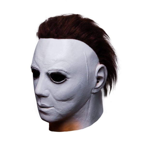 Halloween Michael Myers Mask, Skrekk Skrekk Hit Movie Game Face Hodeplagg med hår Full Hode Mask Kostyme