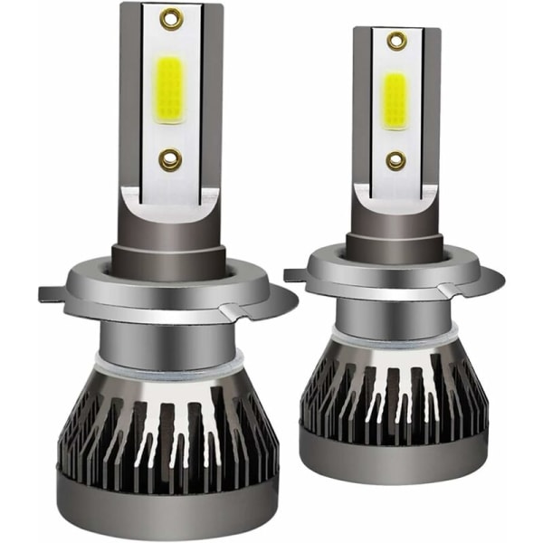 H7 Bil Frontlys Mini LED Lampe Pærer Bil Frontlyssett 6000K LED Lampe 2 stk