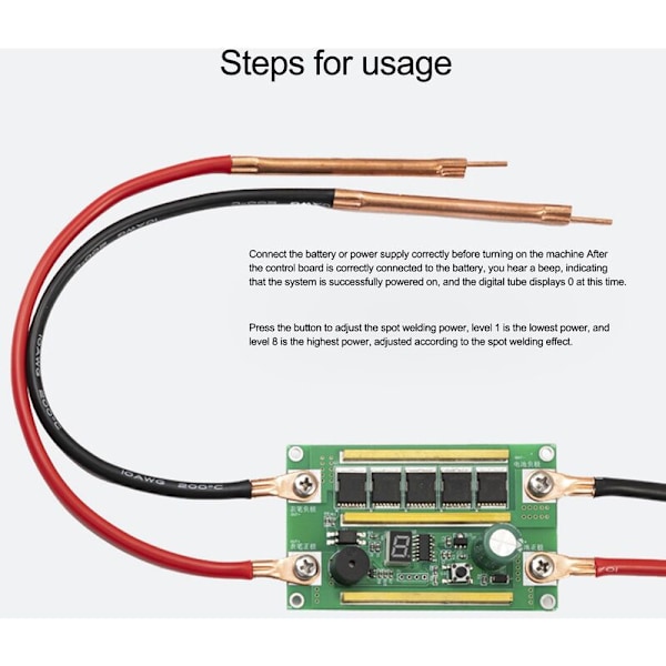 18650 Fuldt Automatisk Lithium Batteri Svejsemaskine 12V Bærbar Punktsvejsemaskine DIY Kontrol Tilbehørssæt