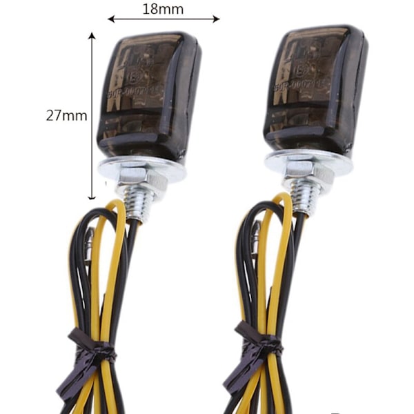 4 stk. Universal LED Sorte Mini Tiny Små Blinklys Blinklys Motorcykel til
