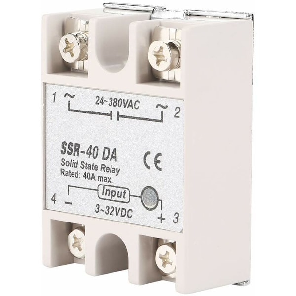 Enfas DC-AC Solid State Relay SSR-40DA 40A - Ingångsspänning 3-32V DC
